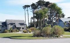 Landscaped gardens surround the family friendly cottages.